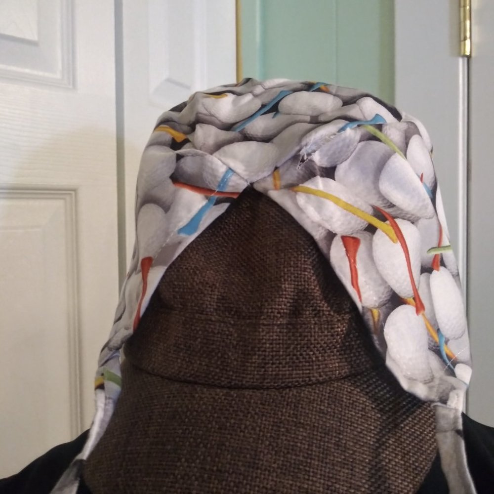 2295 Jeaniemade Short Size Surgery Cap/Do-Rag With Ties in The Back - Picture 2 of 3